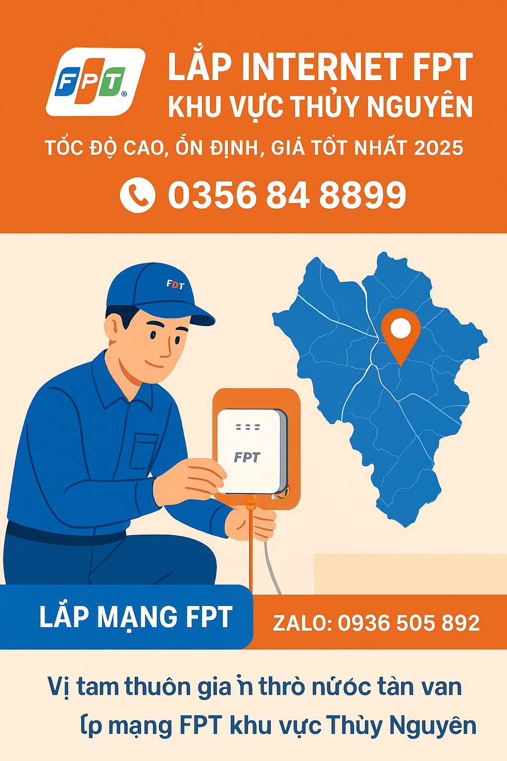 lắp internet FPT khu vực Thủy Nguyên